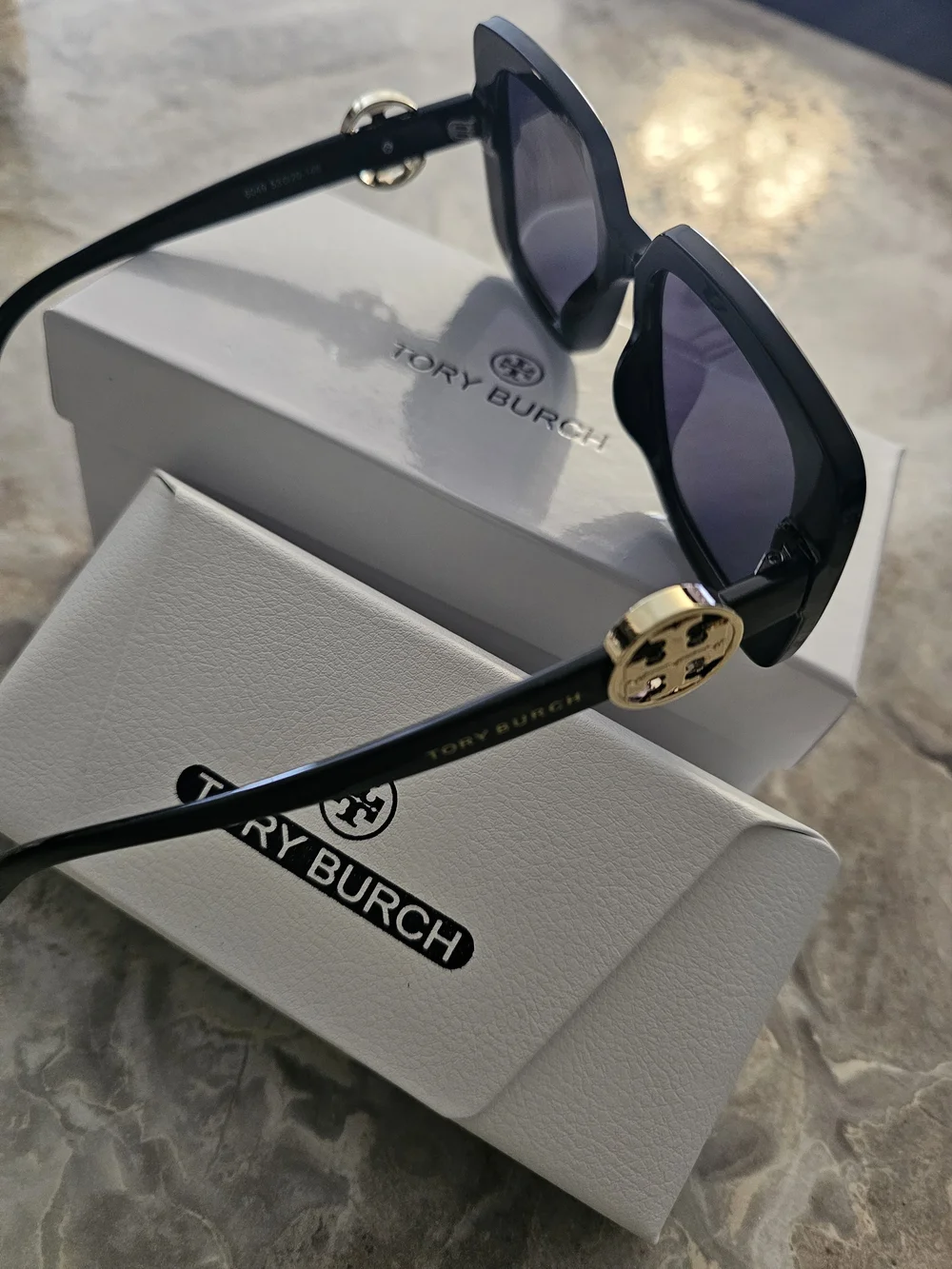 Tory Burch Black Logo Accent Sunglasses